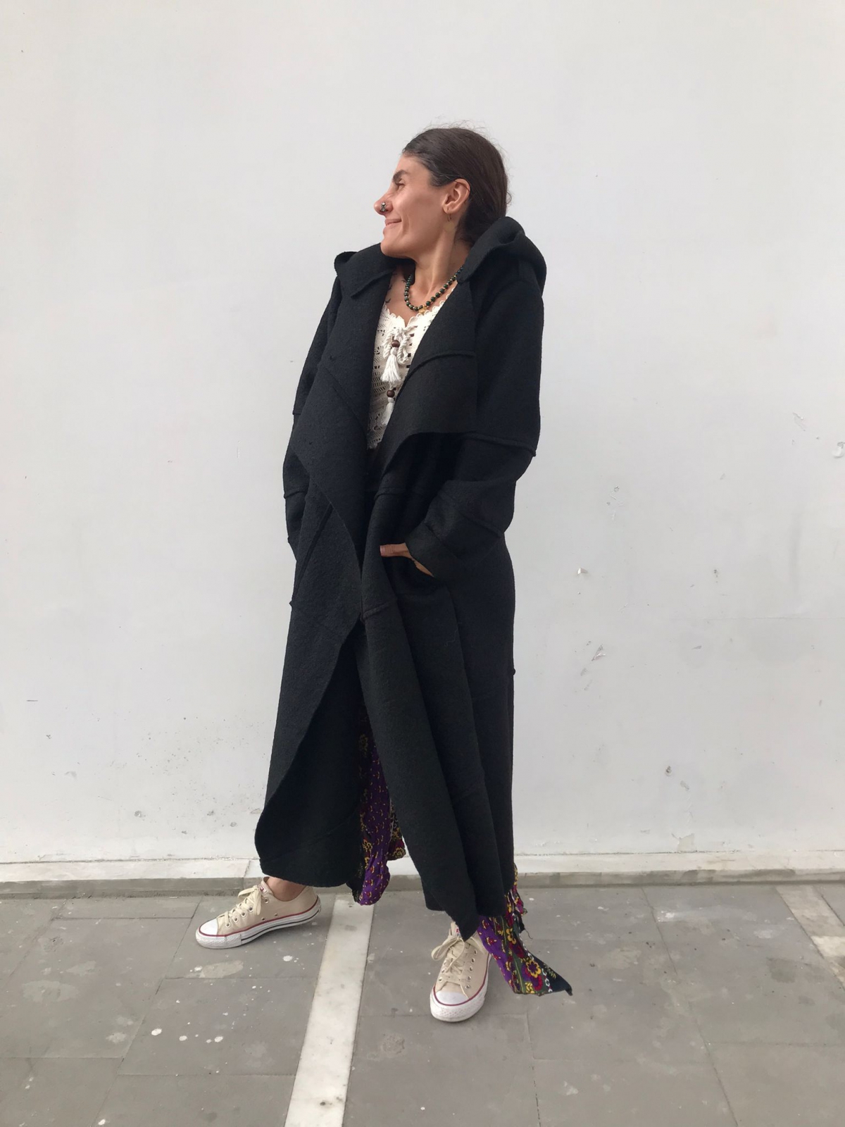 Keçe kaban Siyah