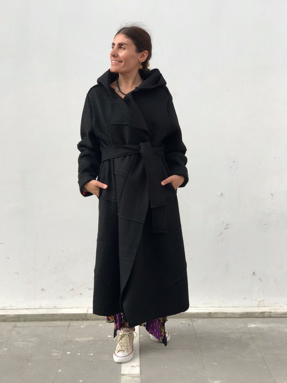 Keçe kaban Siyah