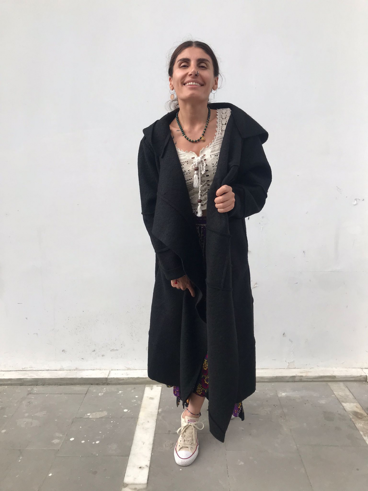 Keçe kaban Siyah