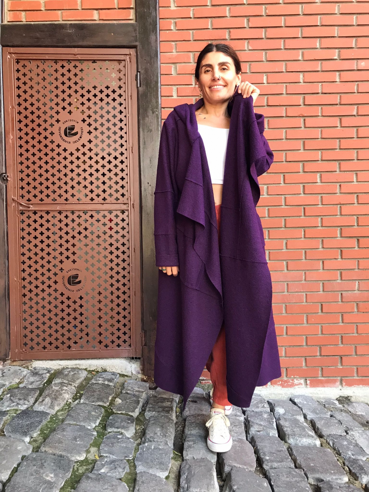 Keçe kaban Mor