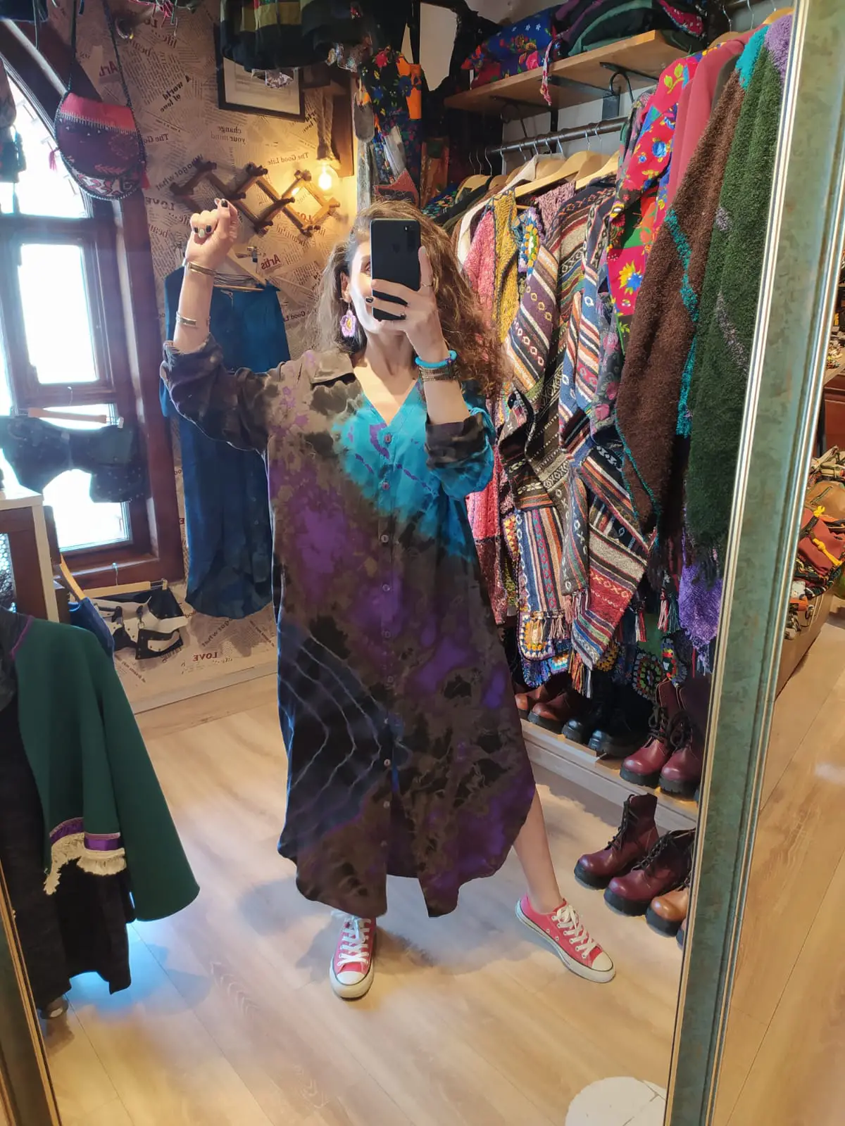 Batik gömlek elbise keten pantolon