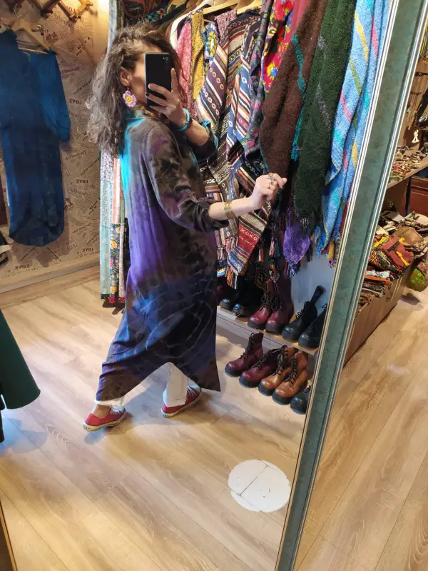 Batik gömlek elbise keten pantolon 