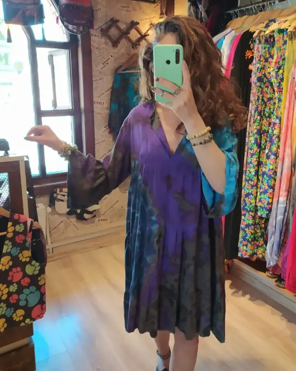 Batik kısa elbise