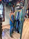 Batik Yan Yırtmaç Elbise 