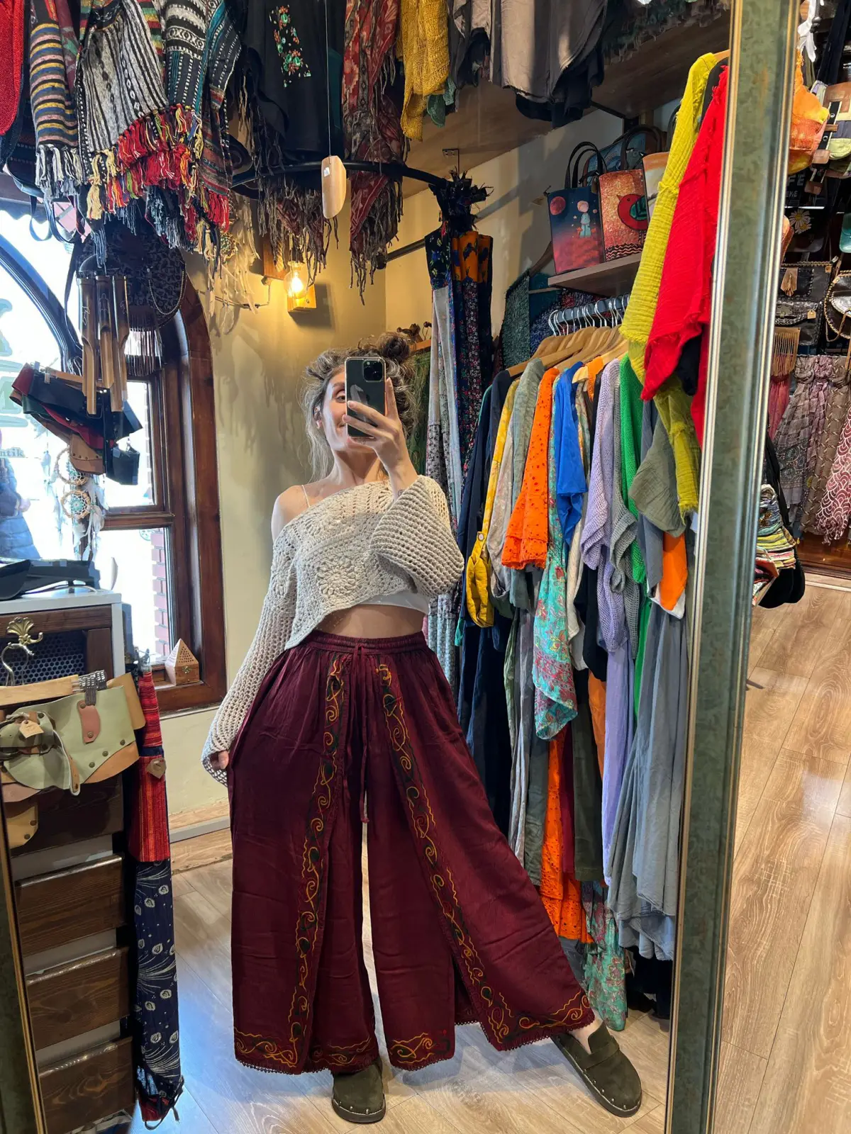 Kapaklı İşli Pantolon 