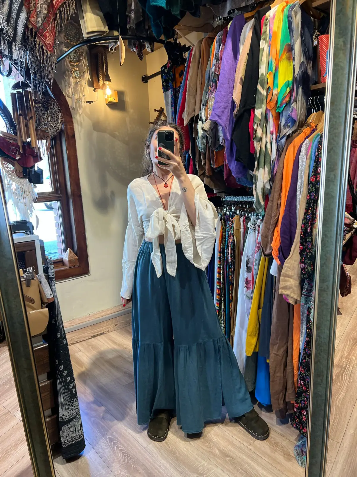 Pamuk Yırtmaçlı Pantolon