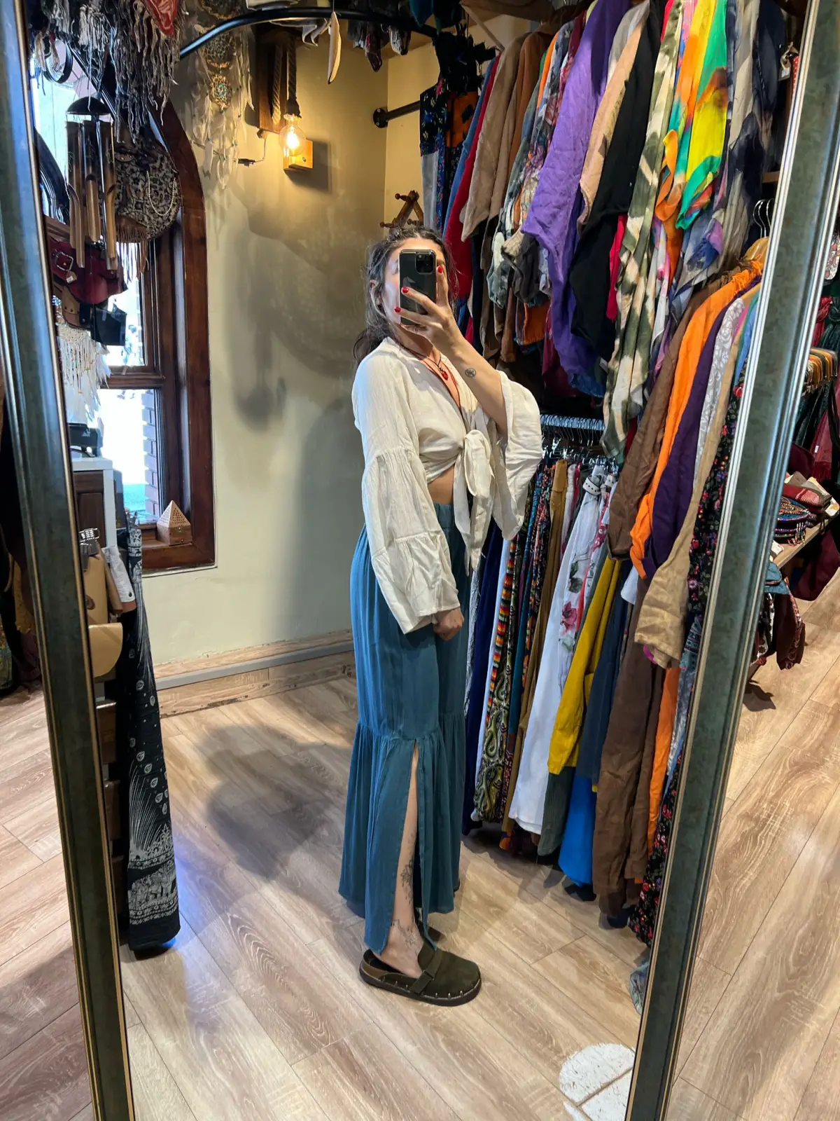 Pamuk Yırtmaçlı Pantolon