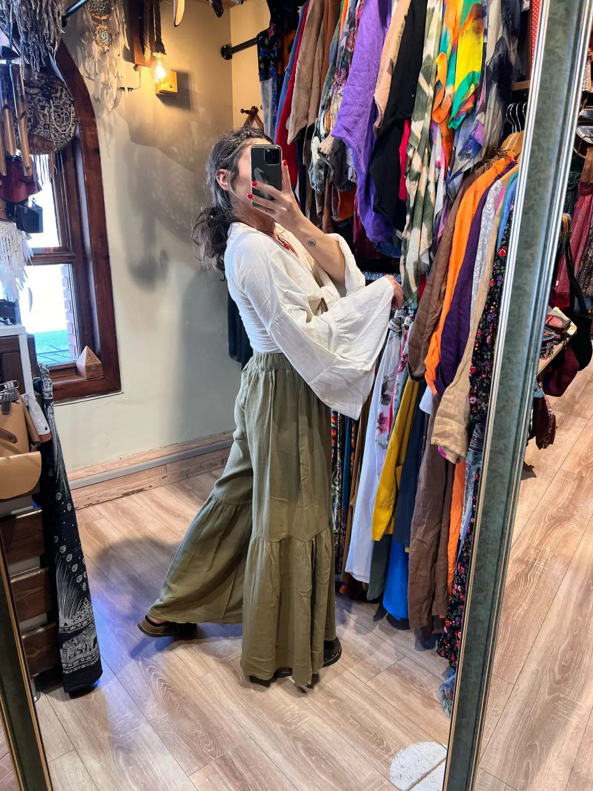 Pamuk Yırtmaçlı Pantolon