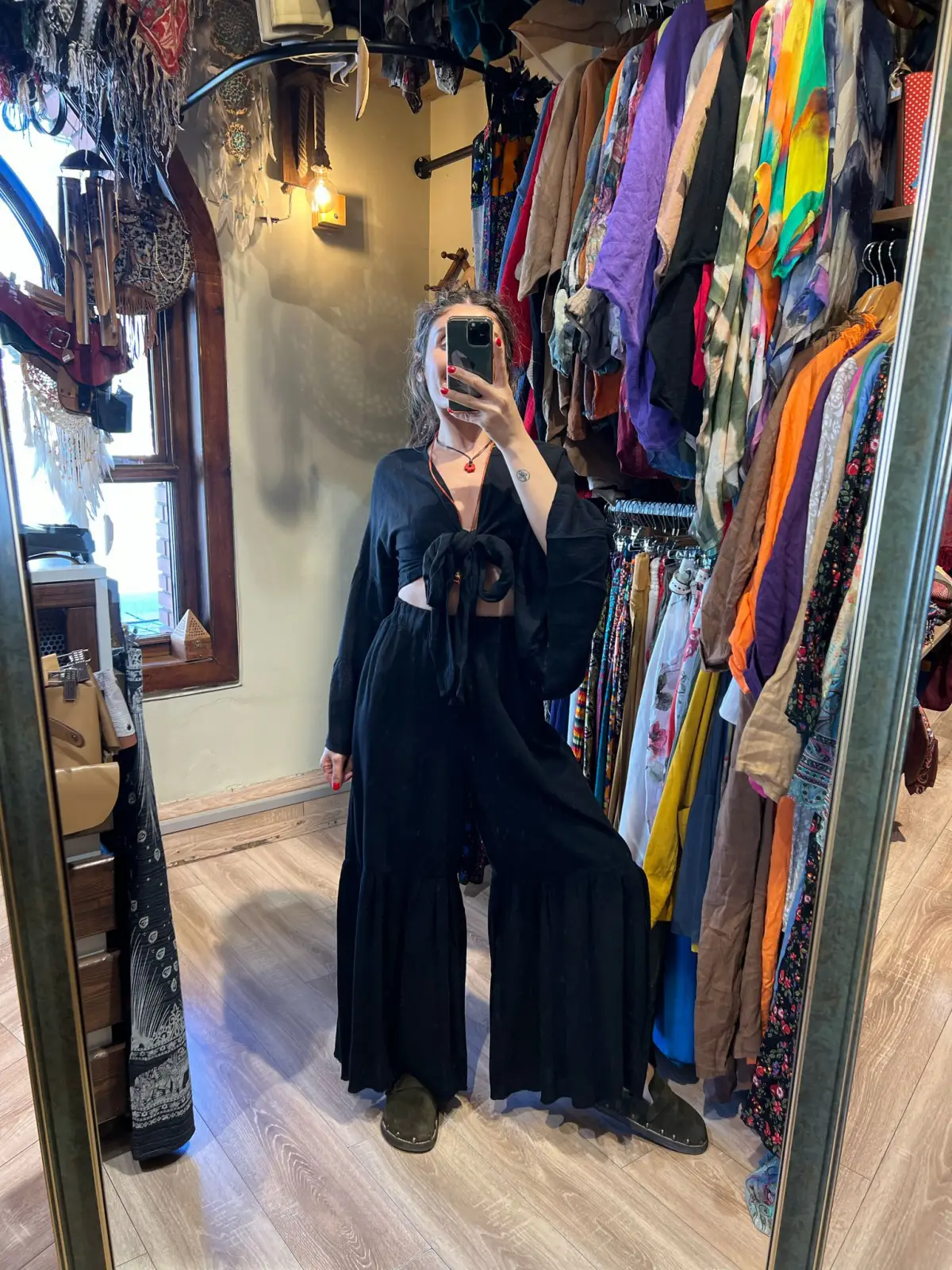 Pamuk Yırtmaçlı Pantolon