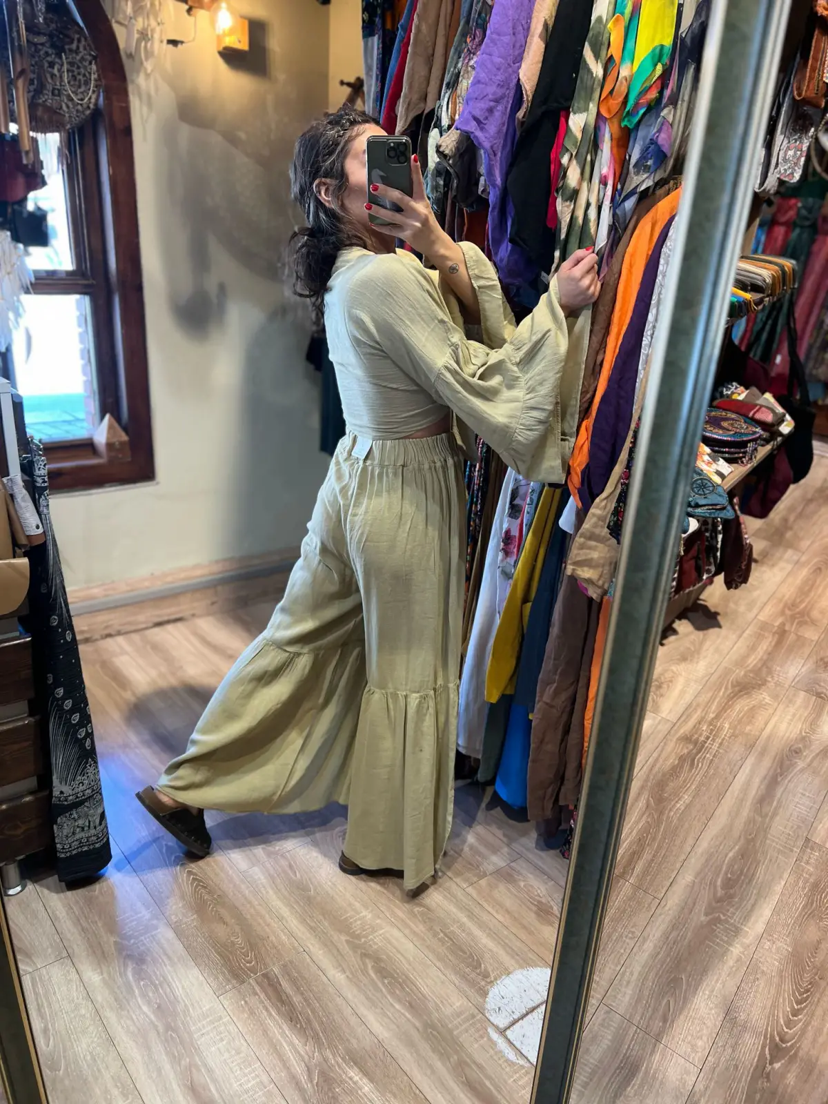 Pamuk Yırtmaçlı Pantolon