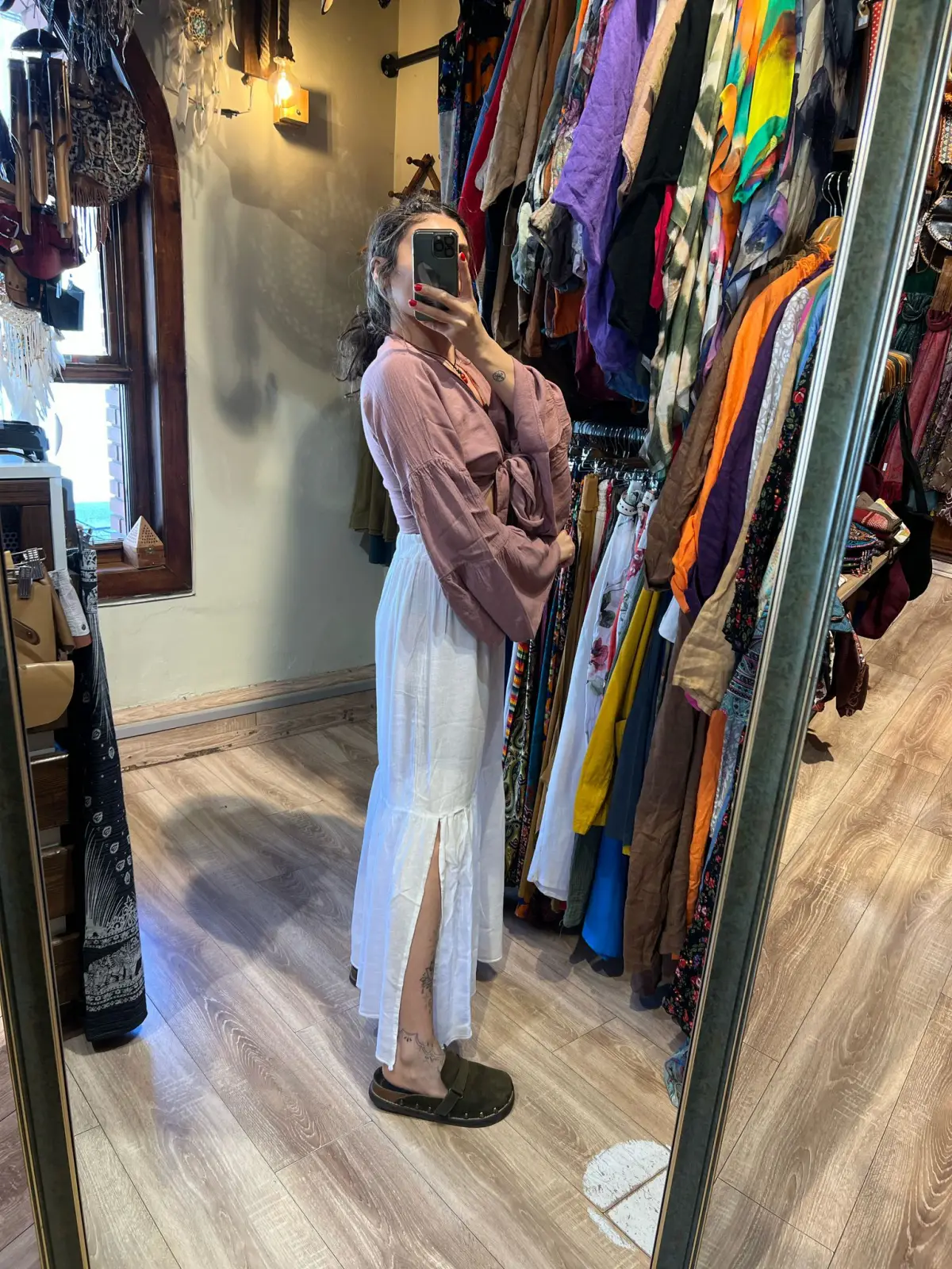 Pamuk Yırtmaçlı Pantolon