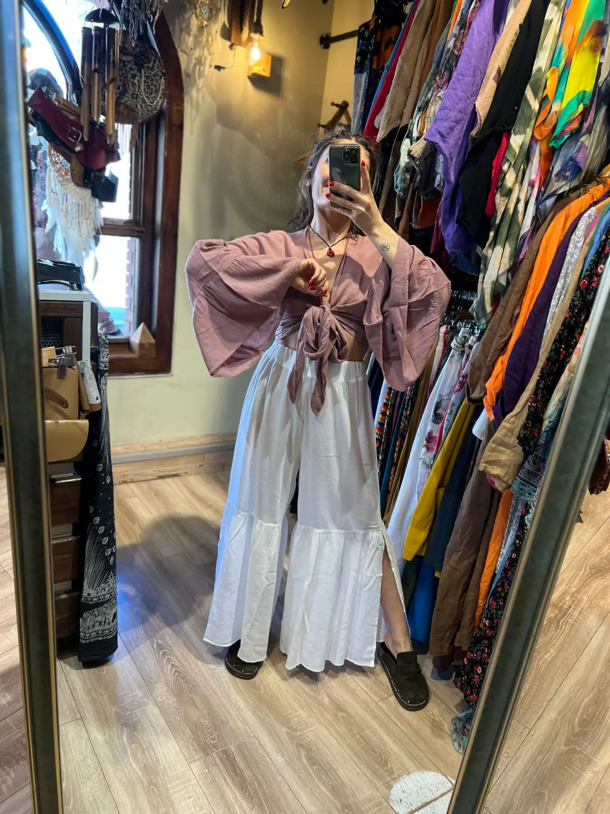 Pamuk Yırtmaçlı Pantolon