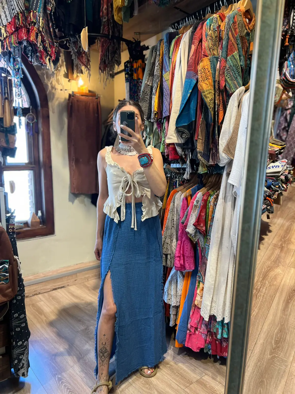 Yırtmaçlı müslim etek