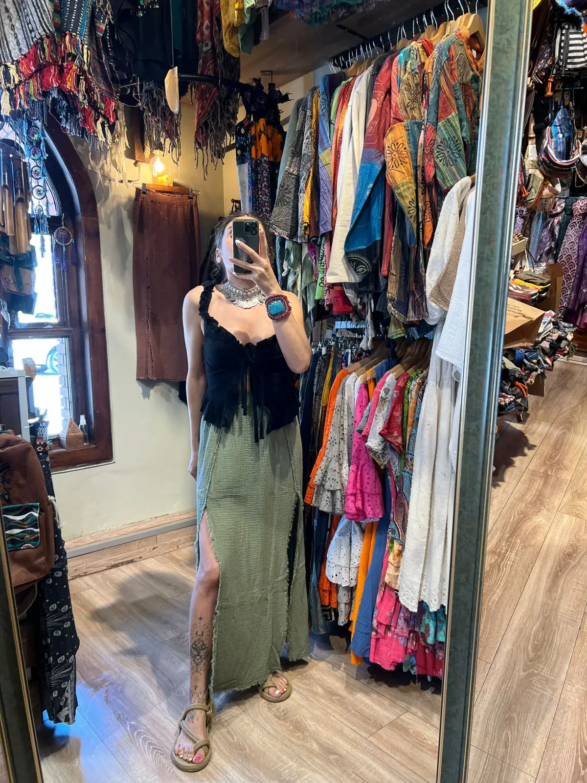 Yırtmaçlı müslim etek