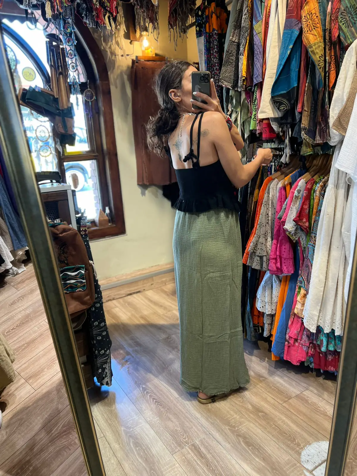 Yırtmaçlı müslim etek