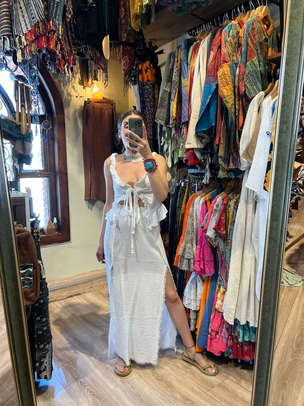 Yırtmaçlı müslim etek