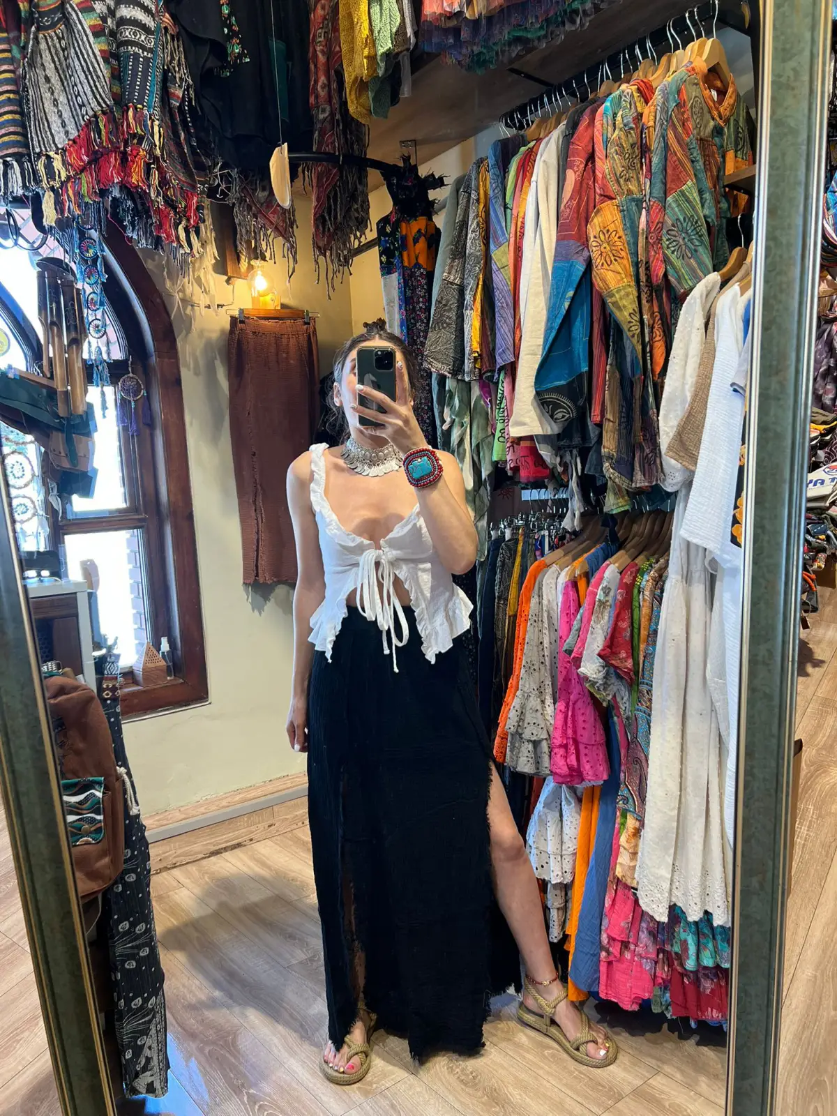 Yırtmaçlı müslim etek