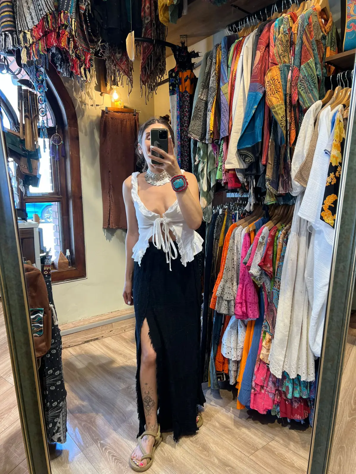 Yırtmaçlı müslim etek