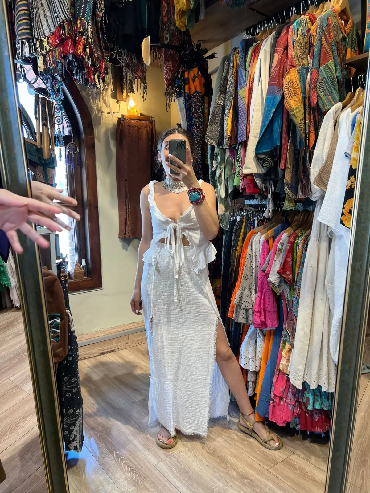 Yırtmaçlı müslim etek