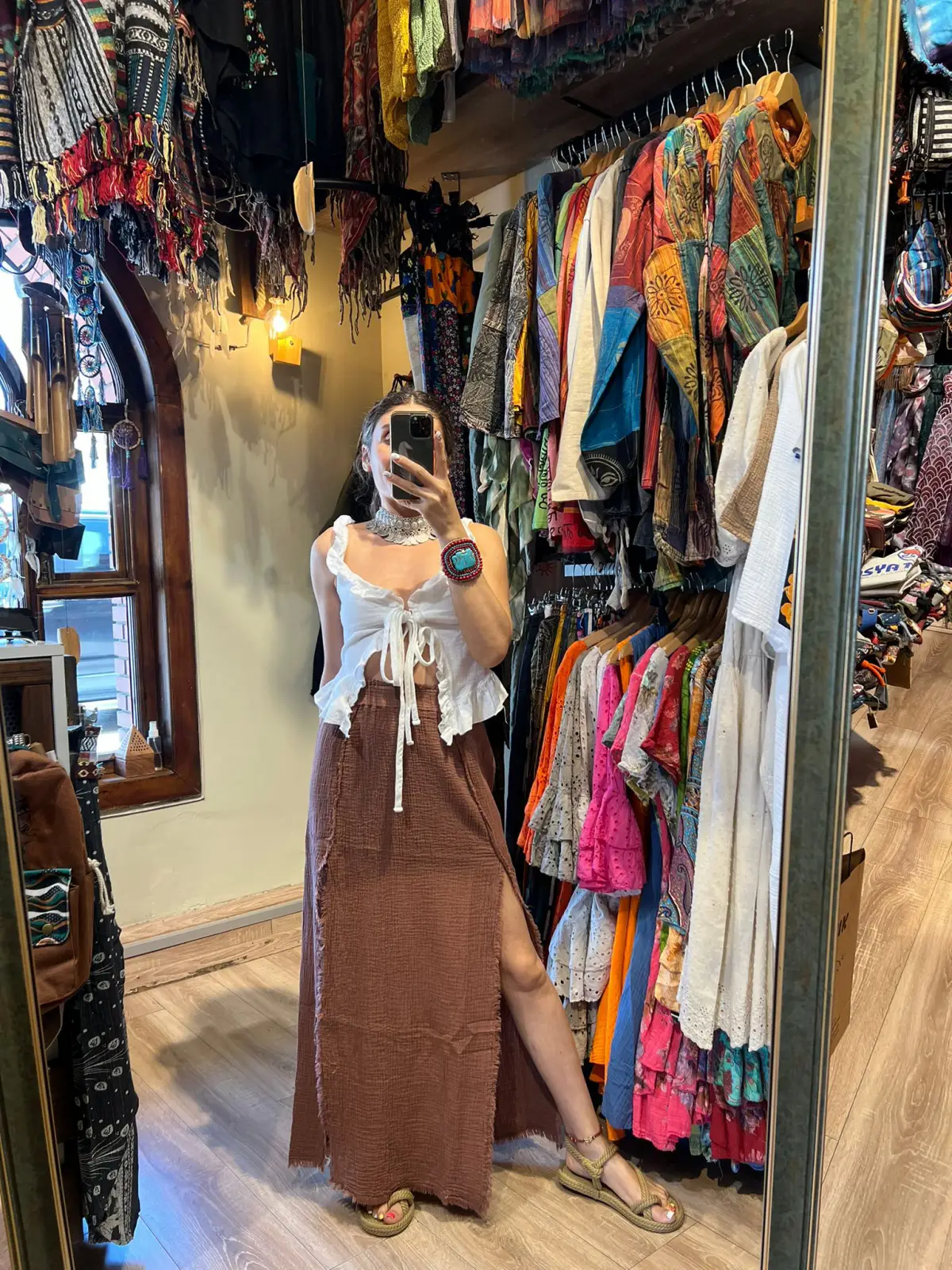 Yırtmaçlı müslim etek