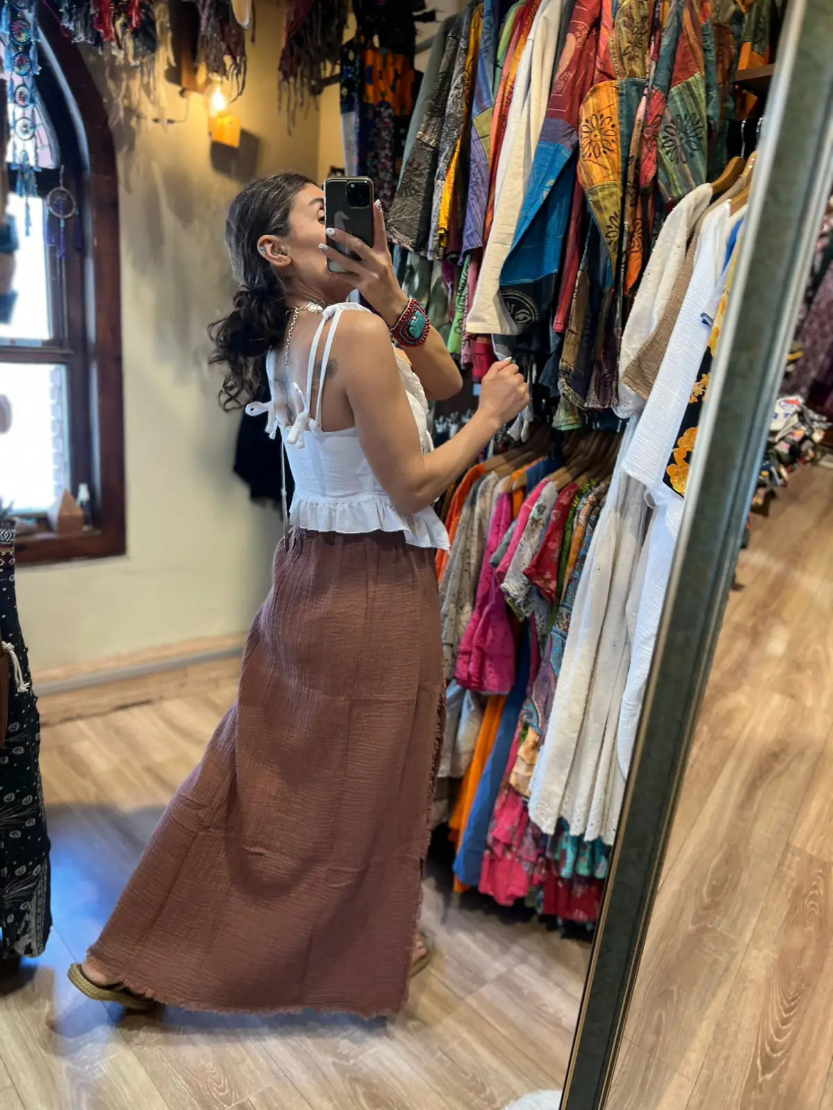 Yırtmaçlı müslim etek