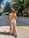  Dolama Pırıl Etek Krem