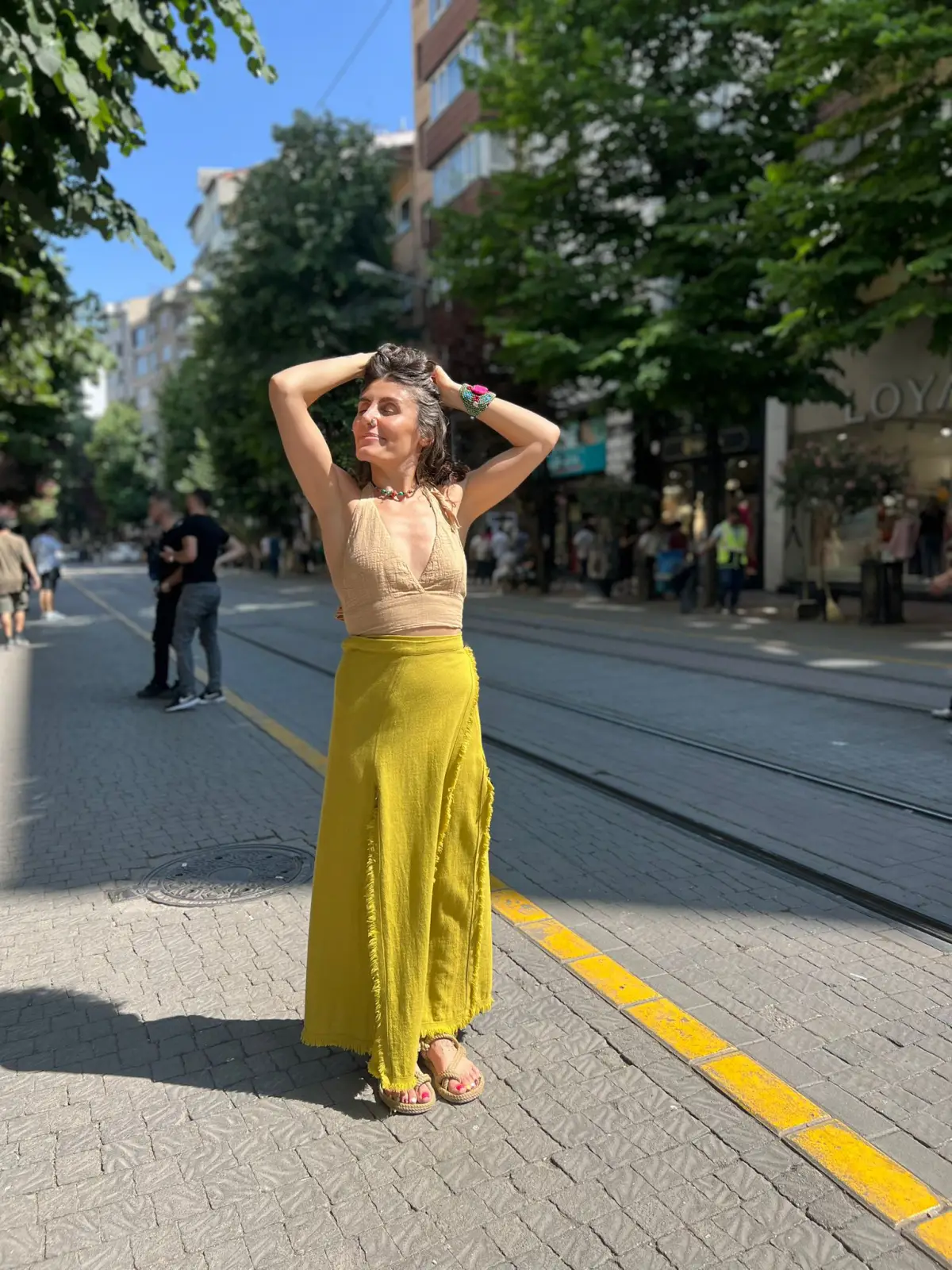 Dolama Pırıl Etek Sarı