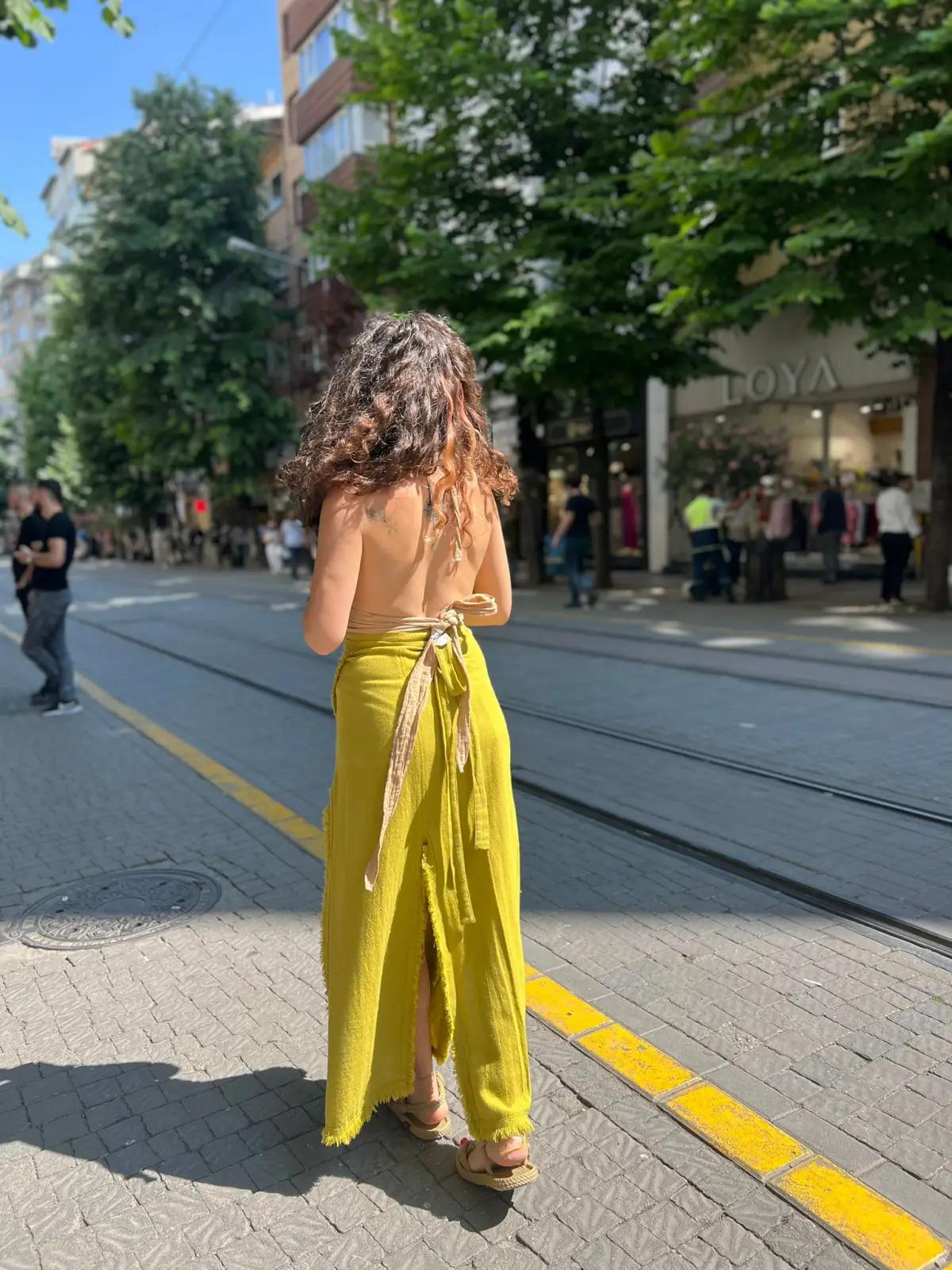 Dolama Pırıl Etek Sarı