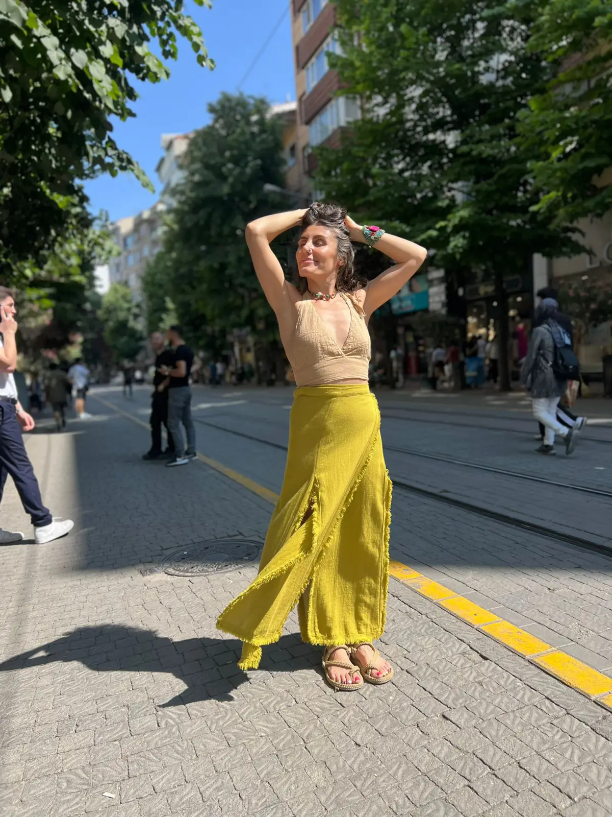 Dolama Pırıl Etek Sarı