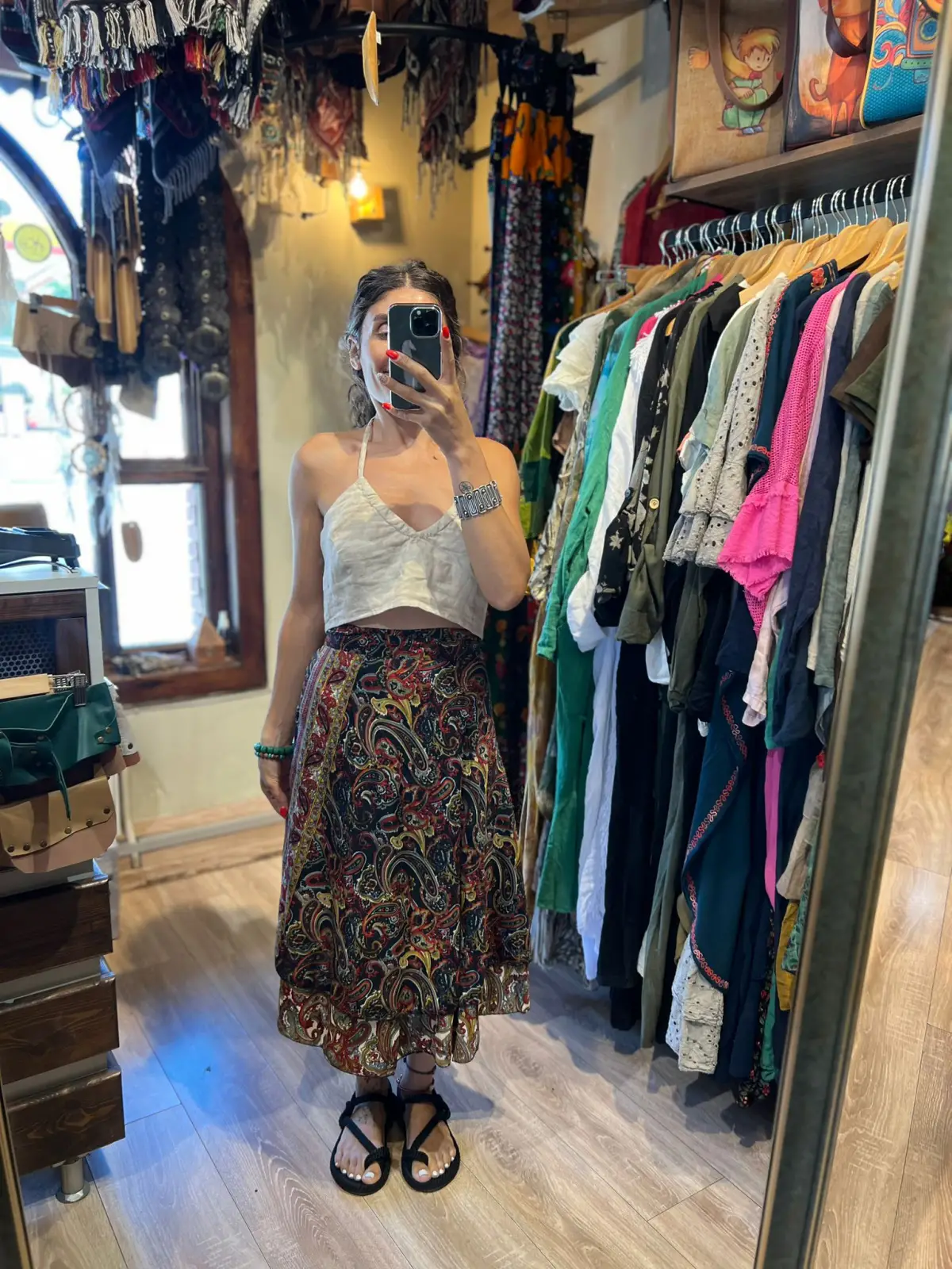 Midi Boy İpek Dolama Etek