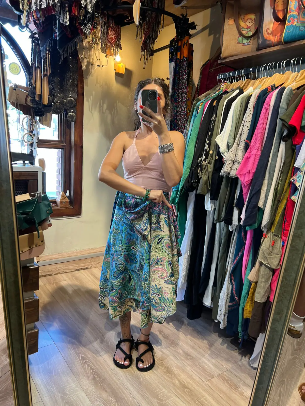 Midi Boy İpek Dolama Etek