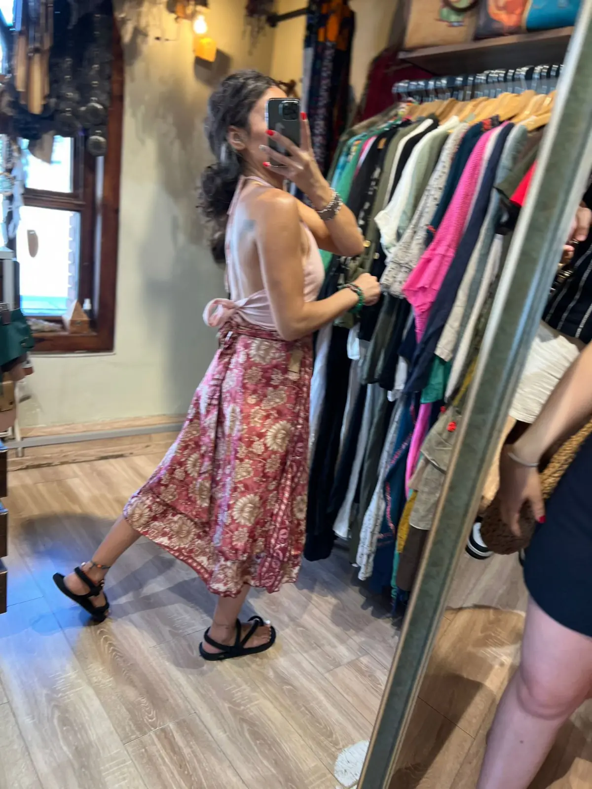 Midi Boy İpek Dolama Etek