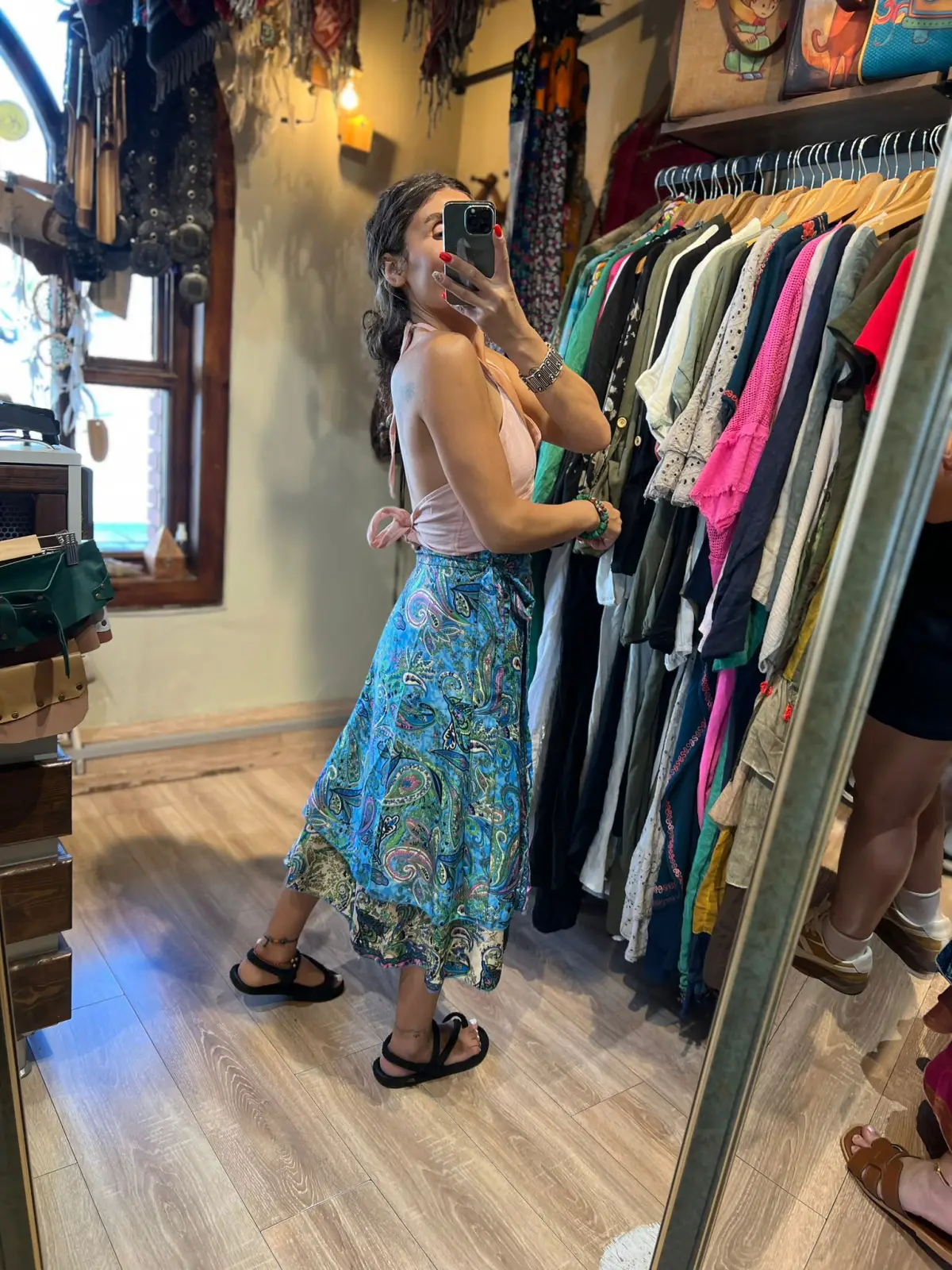 Midi Boy İpek Dolama Etek