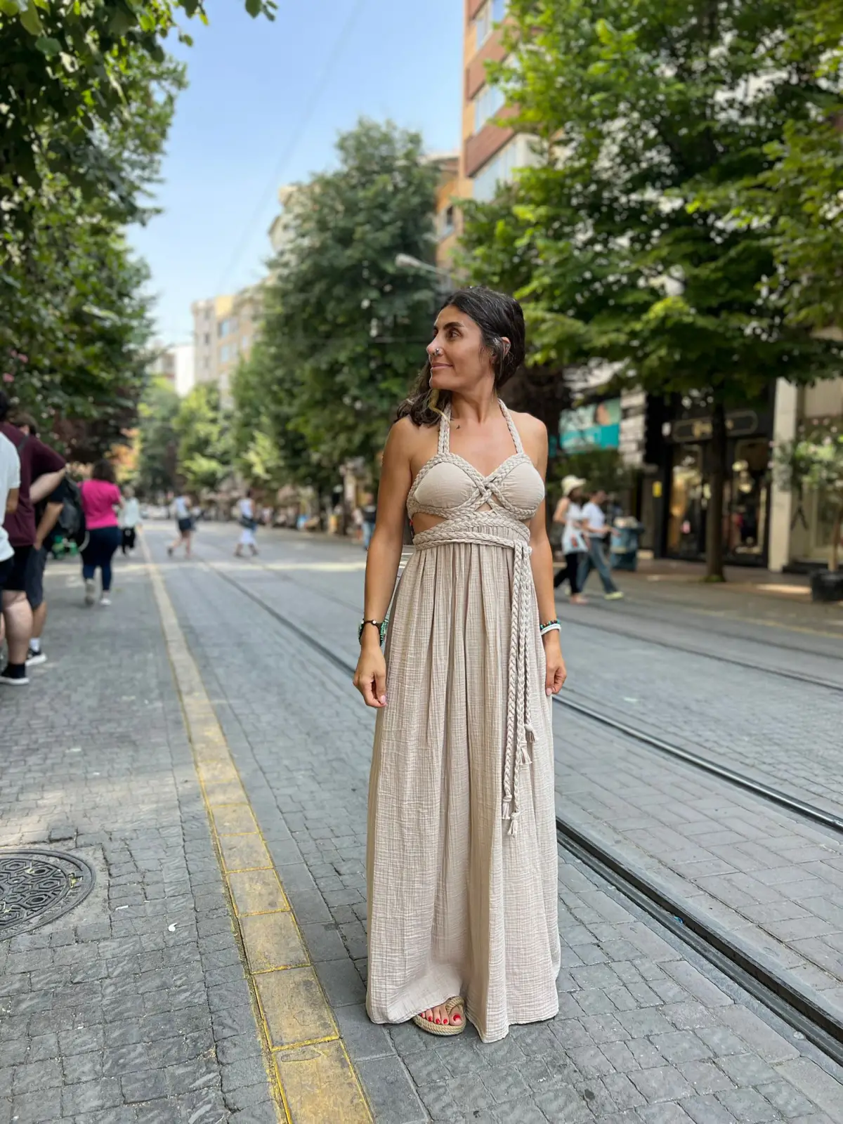 Örgü Detay Else Elbise