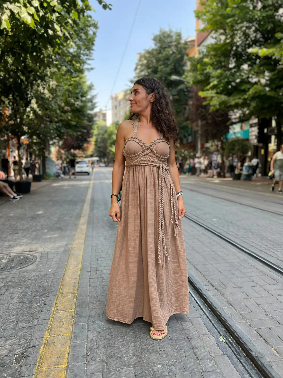 Örgü Detay Else Elbise