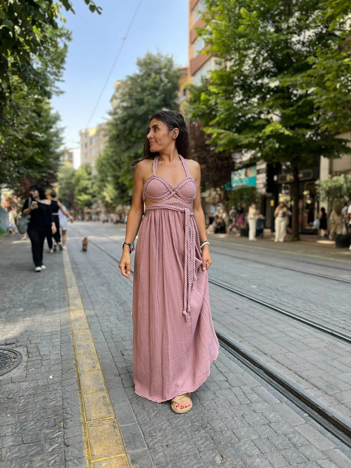 Örgü Detay Else Elbise