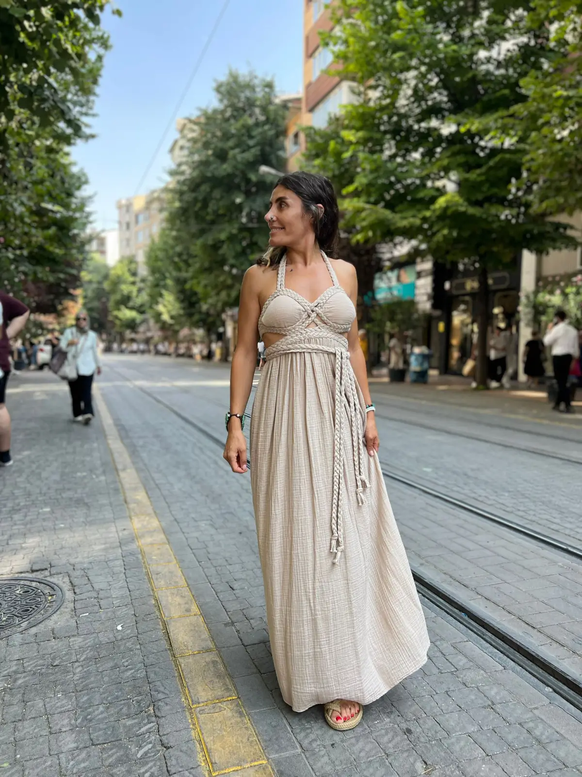 Örgü Detay Else Elbise