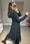 Dantel Detay Elbise