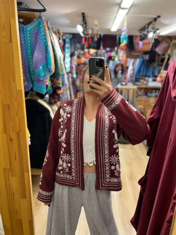 İşlemeli Leyla Ceket 