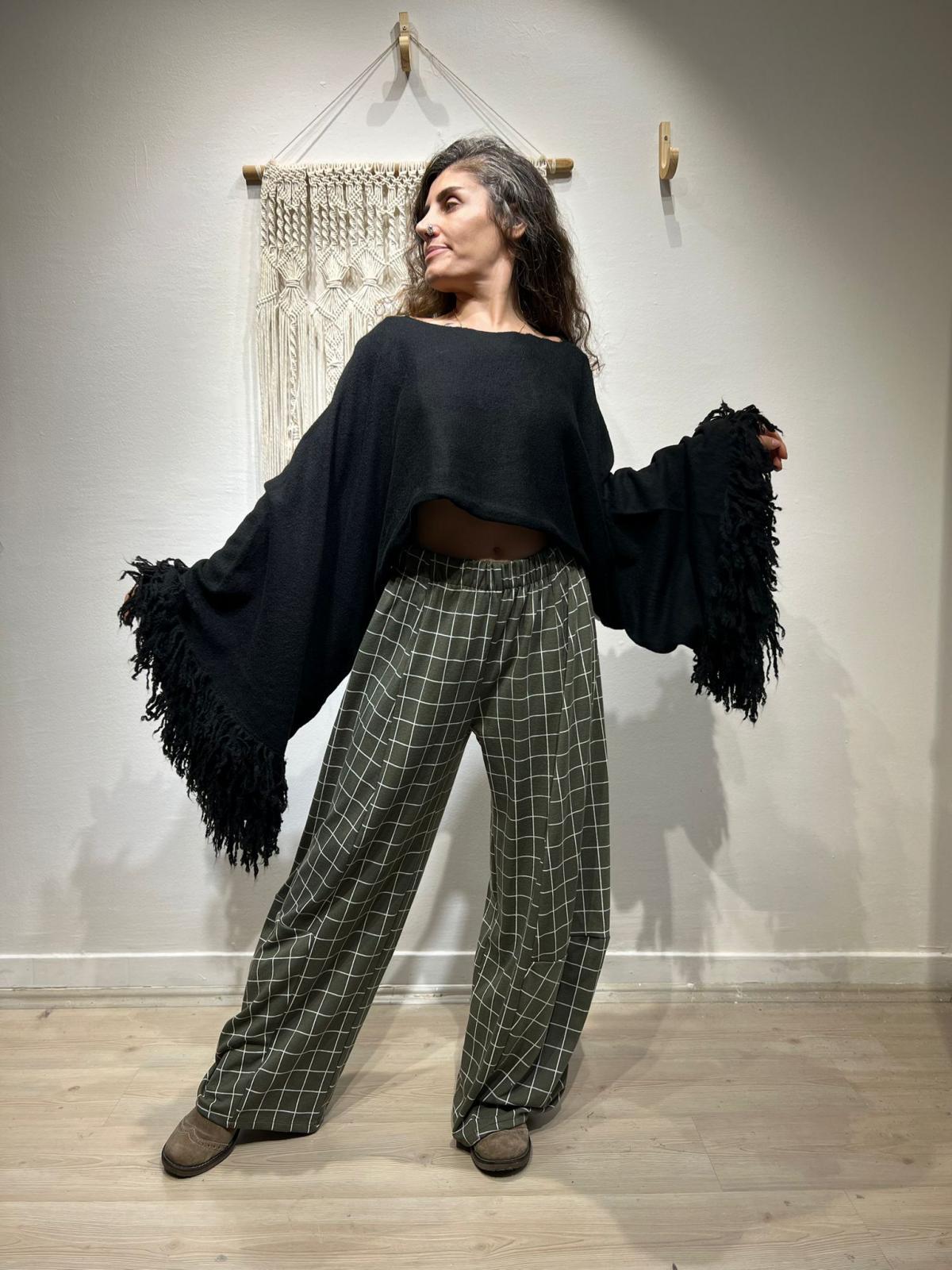 İspanyol Kol Püskül Bluz