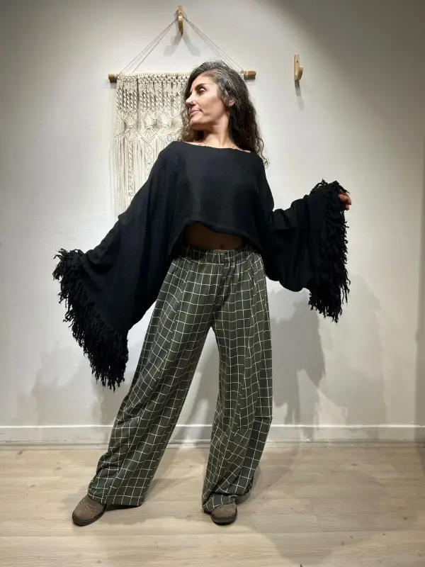 İspanyol Kol Püskül Bluz