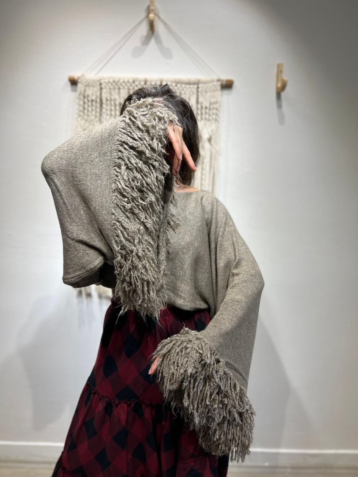 İspanyol Kol Püskül Bluz