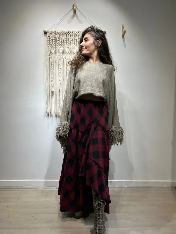 İspanyol Kol Püskül Bluz