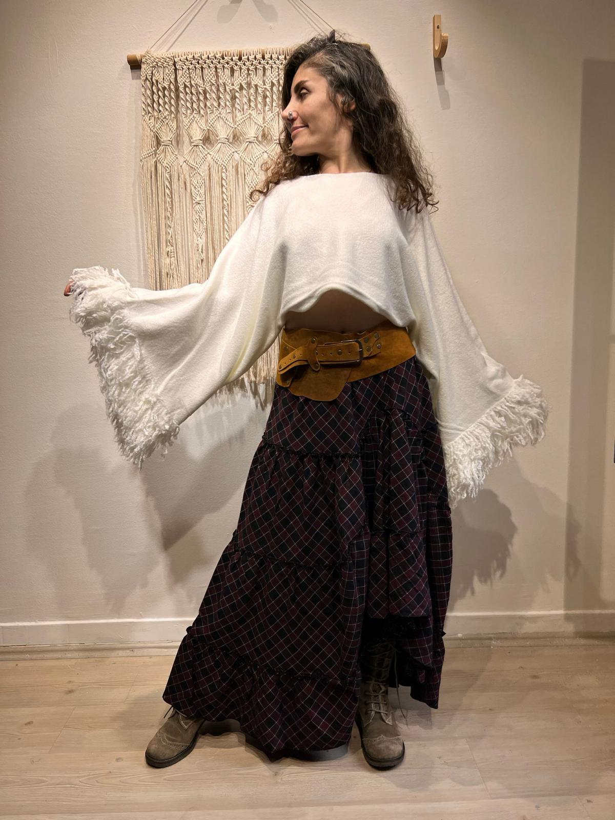 İspanyol Kol Püskül Bluz