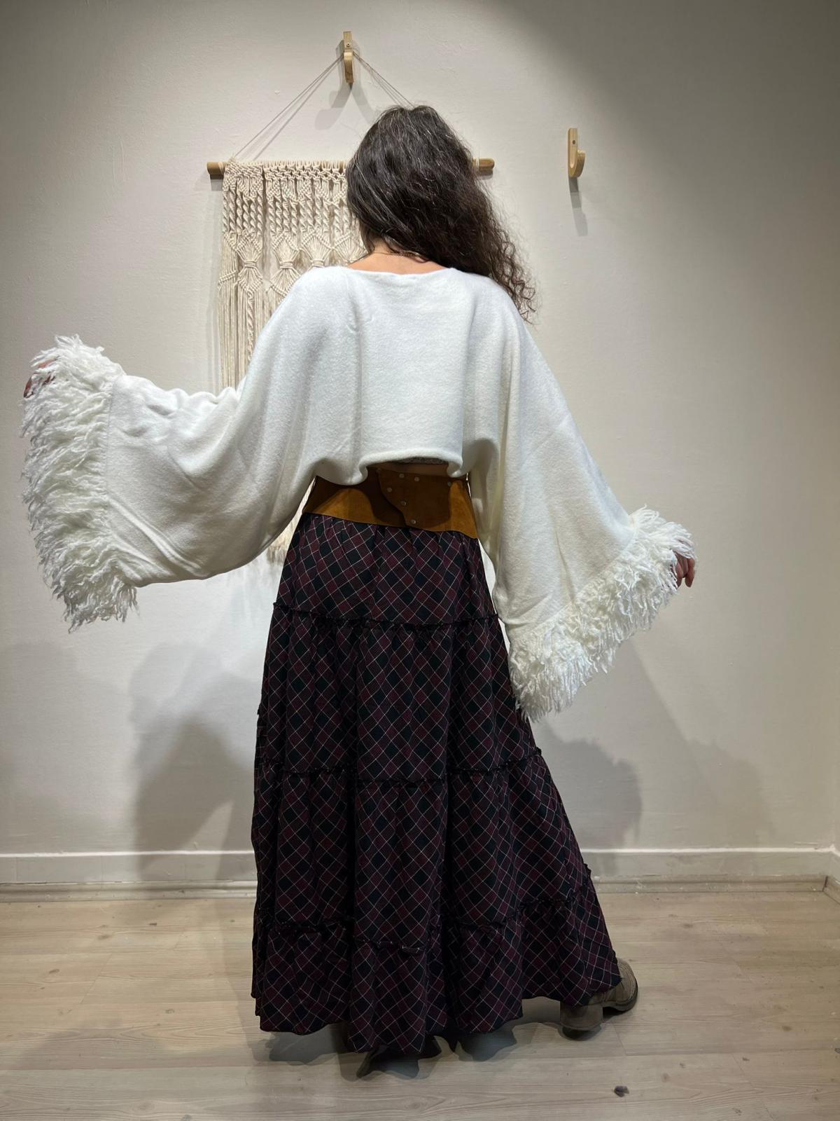 İspanyol Kol Püskül Bluz