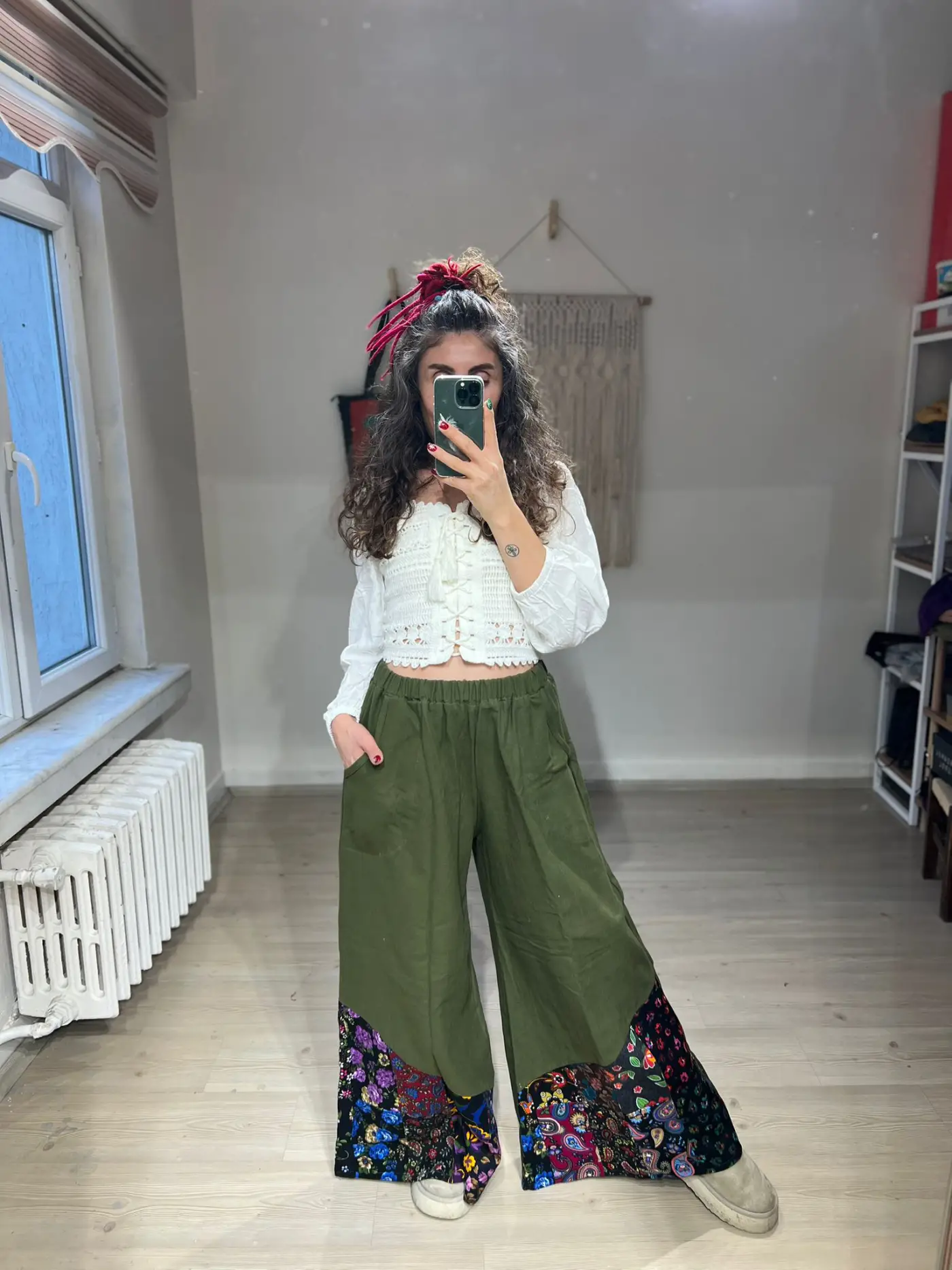 Pazen Paça Desenli Pantolon