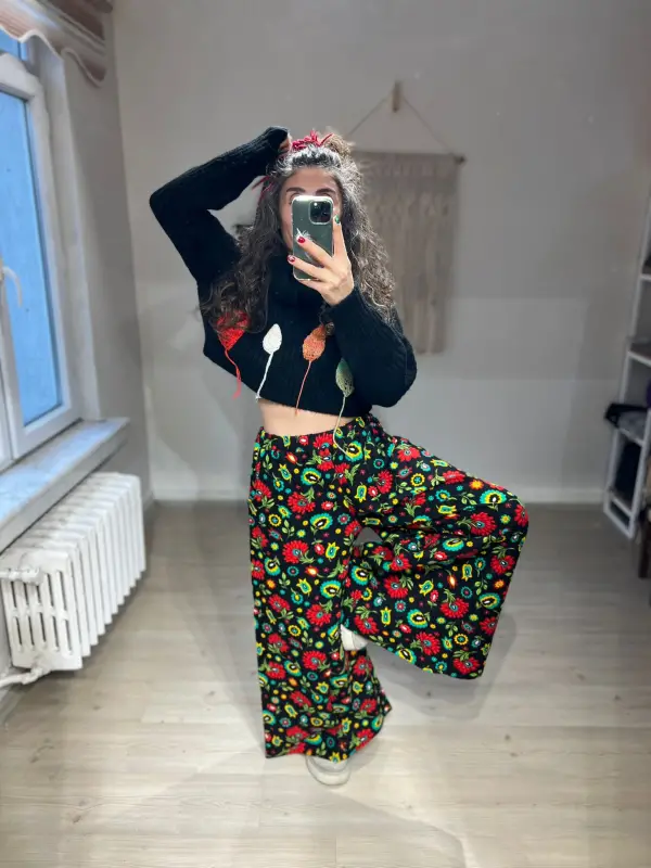 Desenli Pazen Pantolon