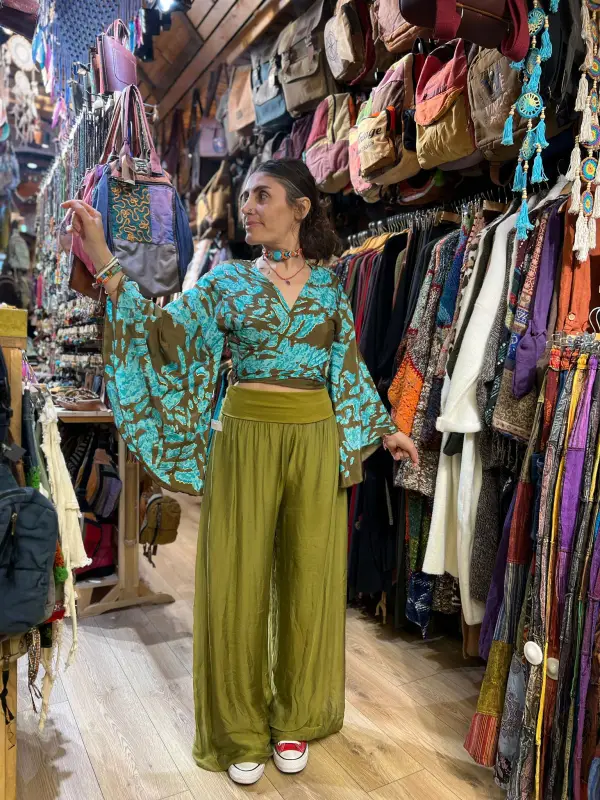 İpek Tek Renk Pantalon