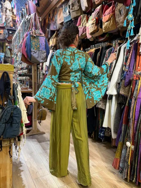 İpek Tek Renk Pantalon