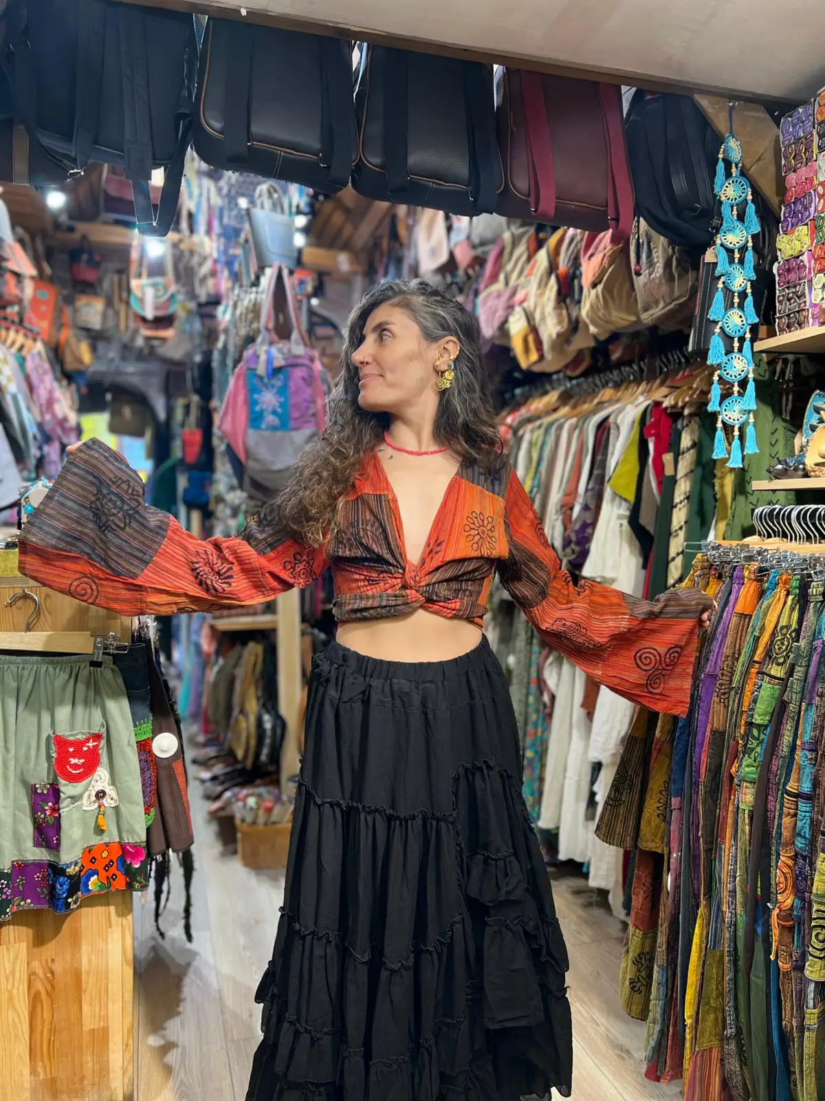 Patchwork Nepal Bluz